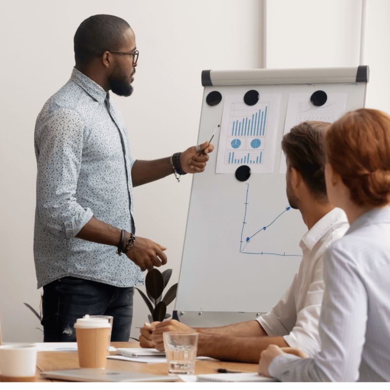 Man managing post closing performance for mortgage lenders