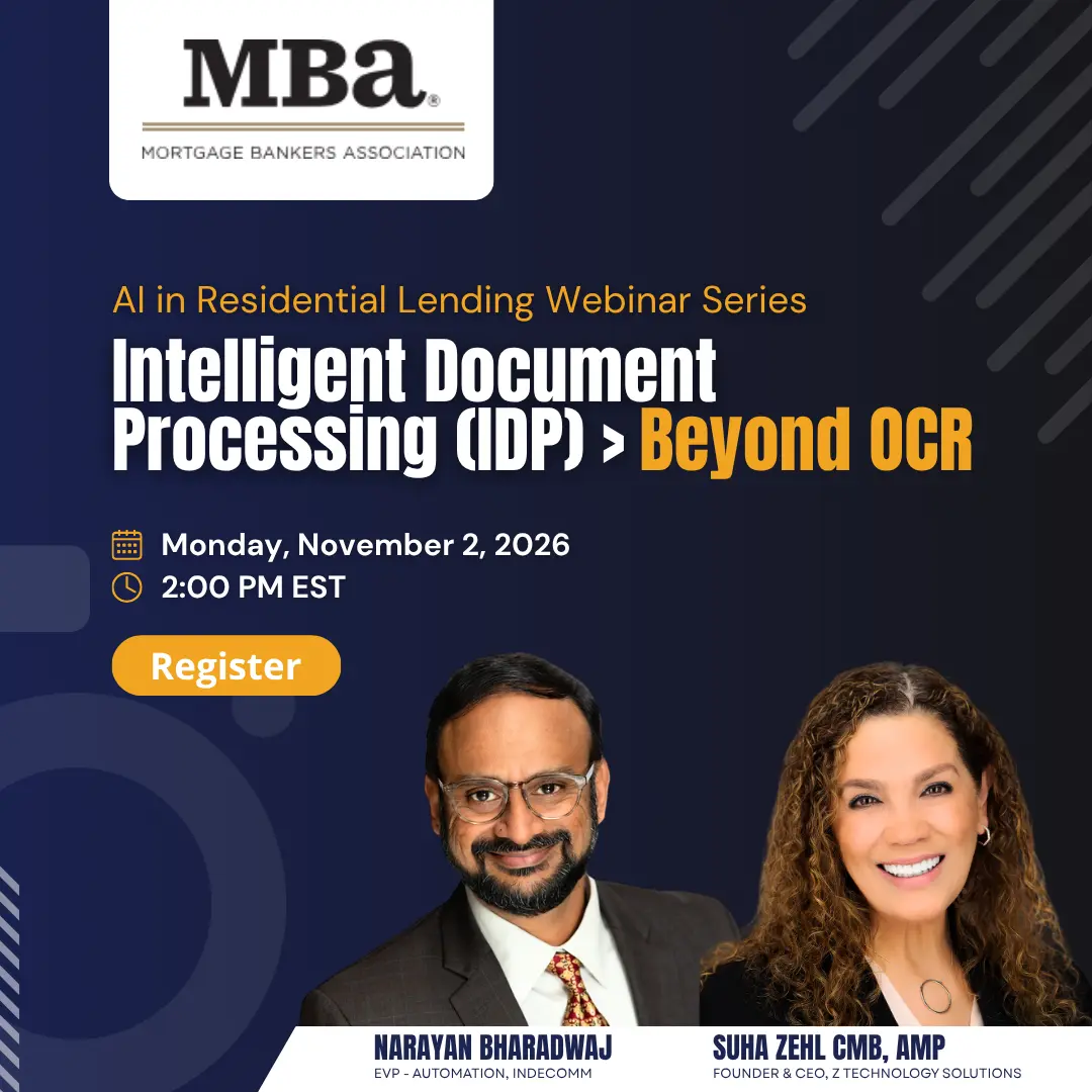 MBA’s AI in Residential Lending Webinar Series